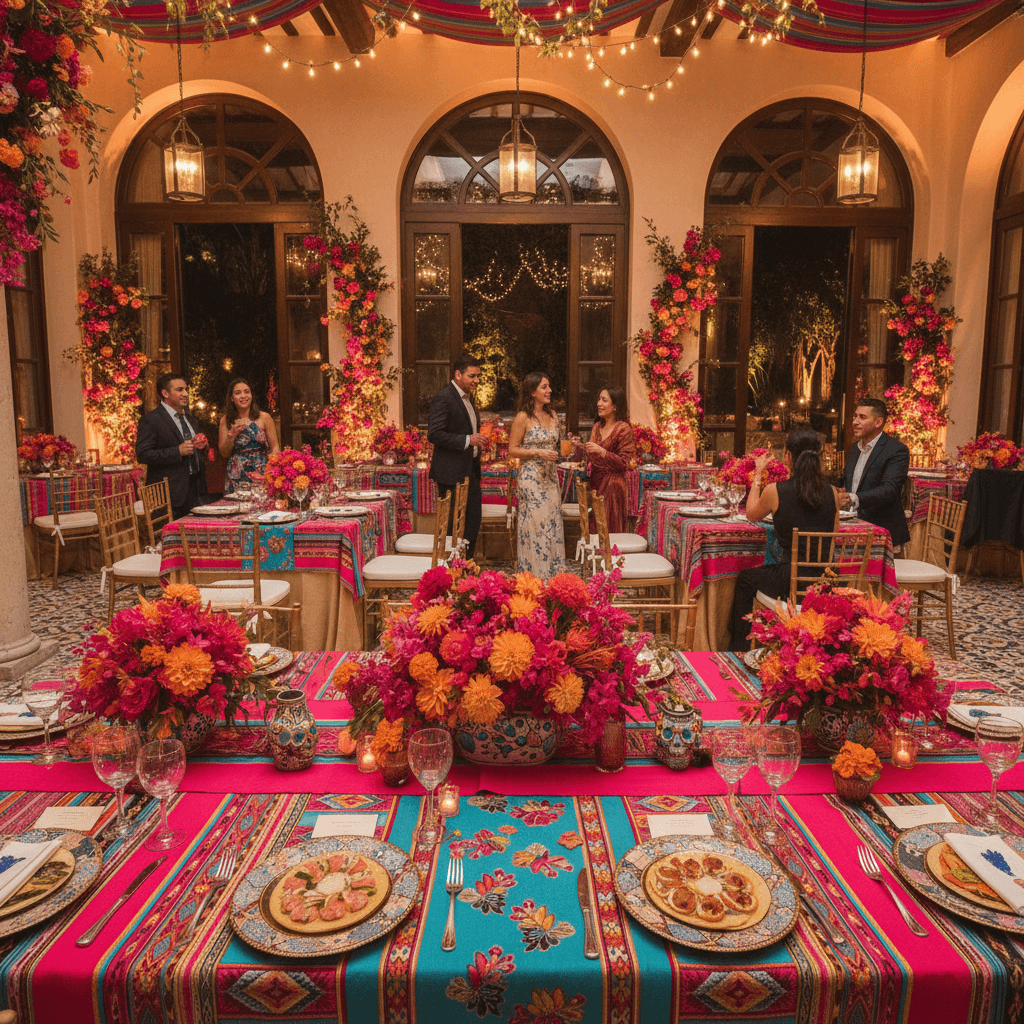 Beautifully decorated private event space for celebration